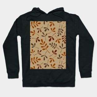 Assorted Leaf Silhouettes Fall Colors Hoodie